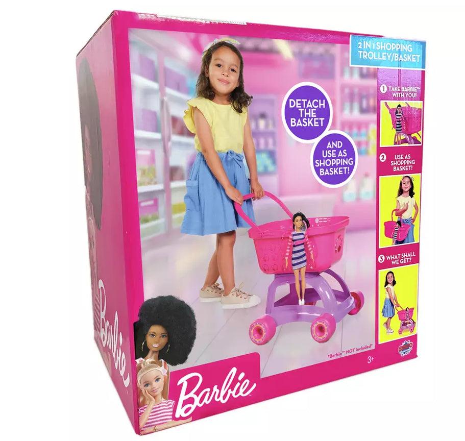 BARBIE SHOPPING 2 IN 1 TROLLY/BASKET