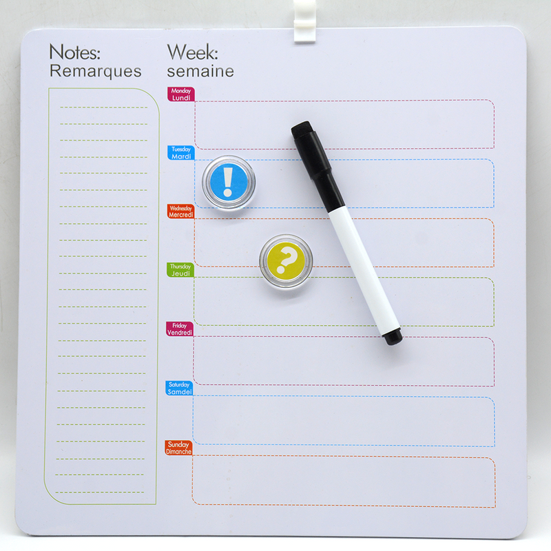 AMJIYA MAGNETIC WHITE BOARD WEEK PLANNING + NOTES 29X29CM