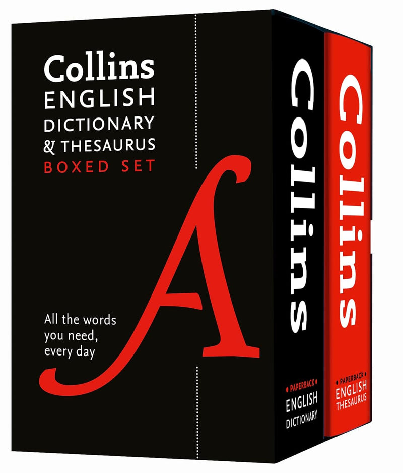 COLLINS ENGLISH DICTIONARY & THESAURUS 2 BOOKS SET