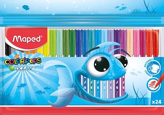 MAPED COLOR PEPS OCEAN FELT-TIP PENS 24COLOR