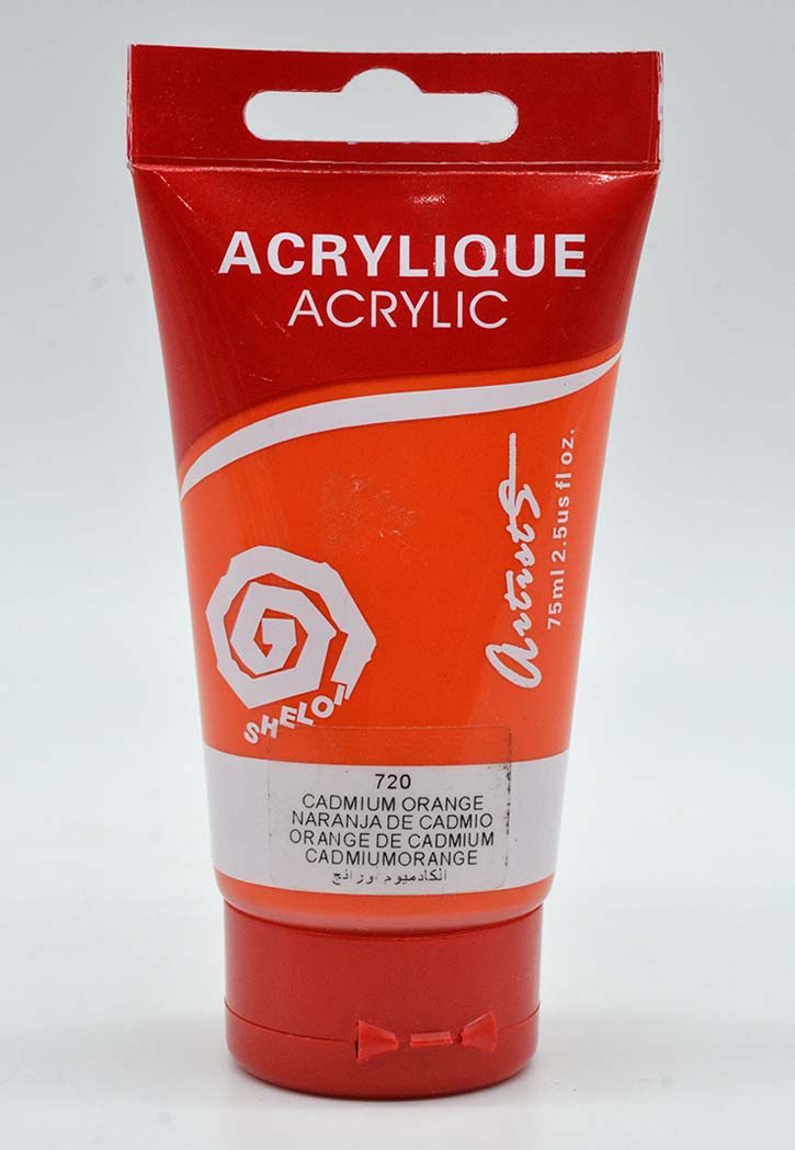 ACRYLIC COLOUR 75ML-CADMIUM ORANGE