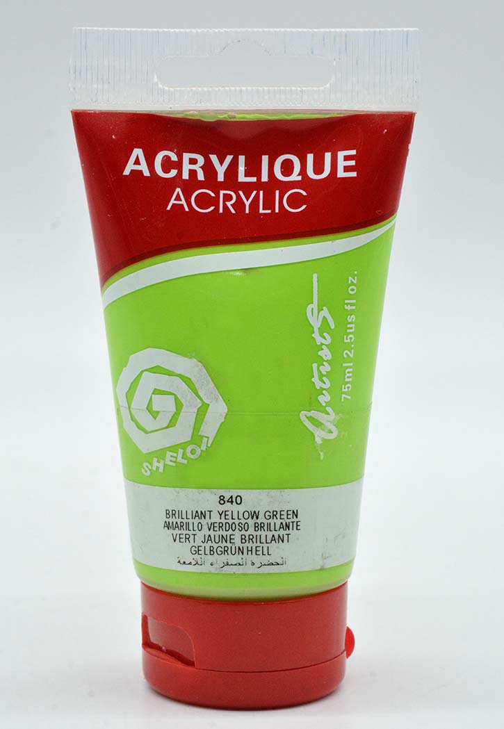 ACRYLIC COLOUR 75ML-BRILLIANT YELLOW GREEN