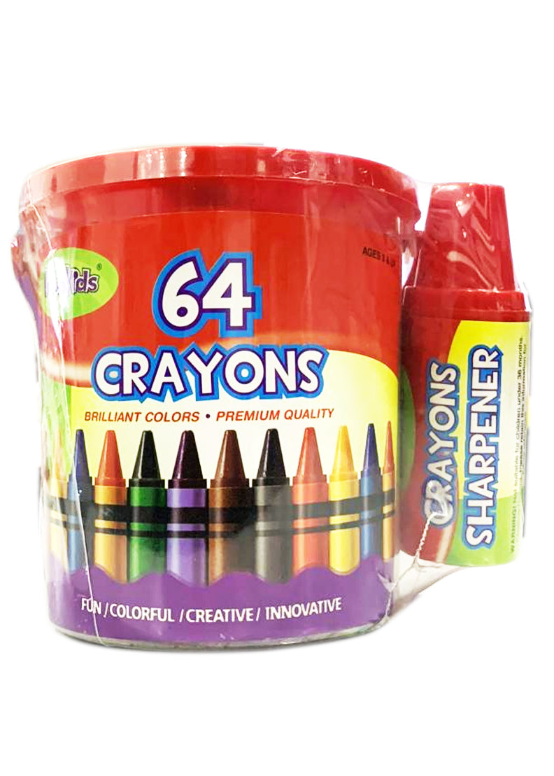 INNOKIDS 64 CRAYONS W/SHARPENER