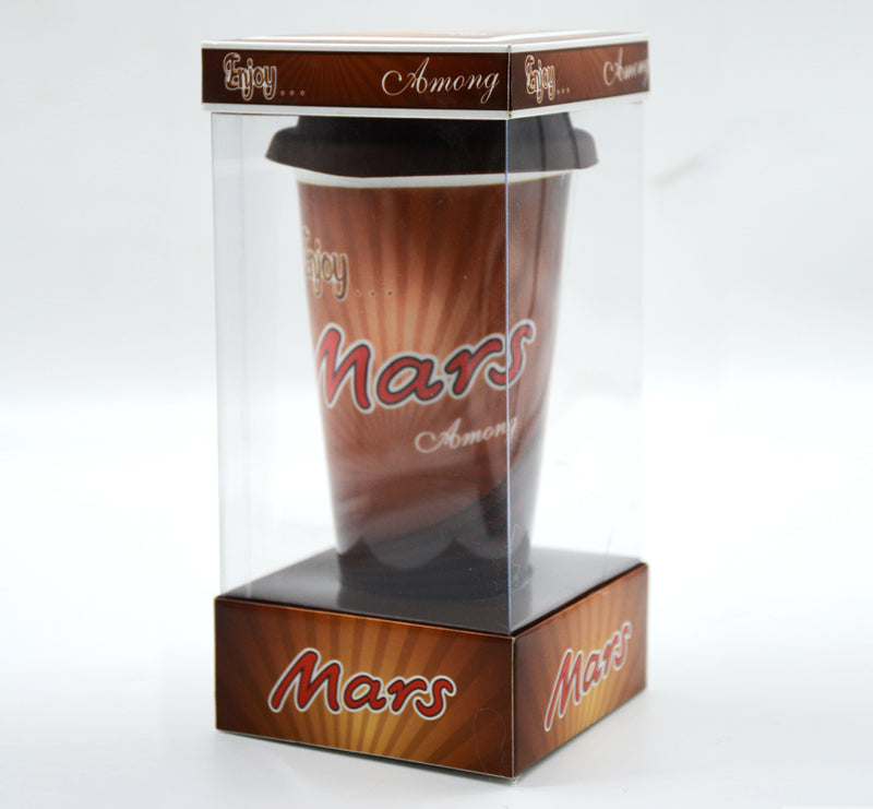 CERAMIC TALL MUG w/RUBBER COVER ASSTD- CHOCOLATES