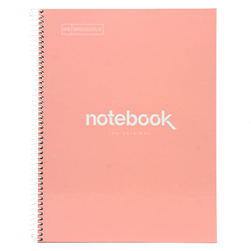 MIQUELRIUS MR- HARD COVER SPIRAL 90G 80SHT 5MM SQUARE NOTEBOOK A4-EMOTIONS PINK