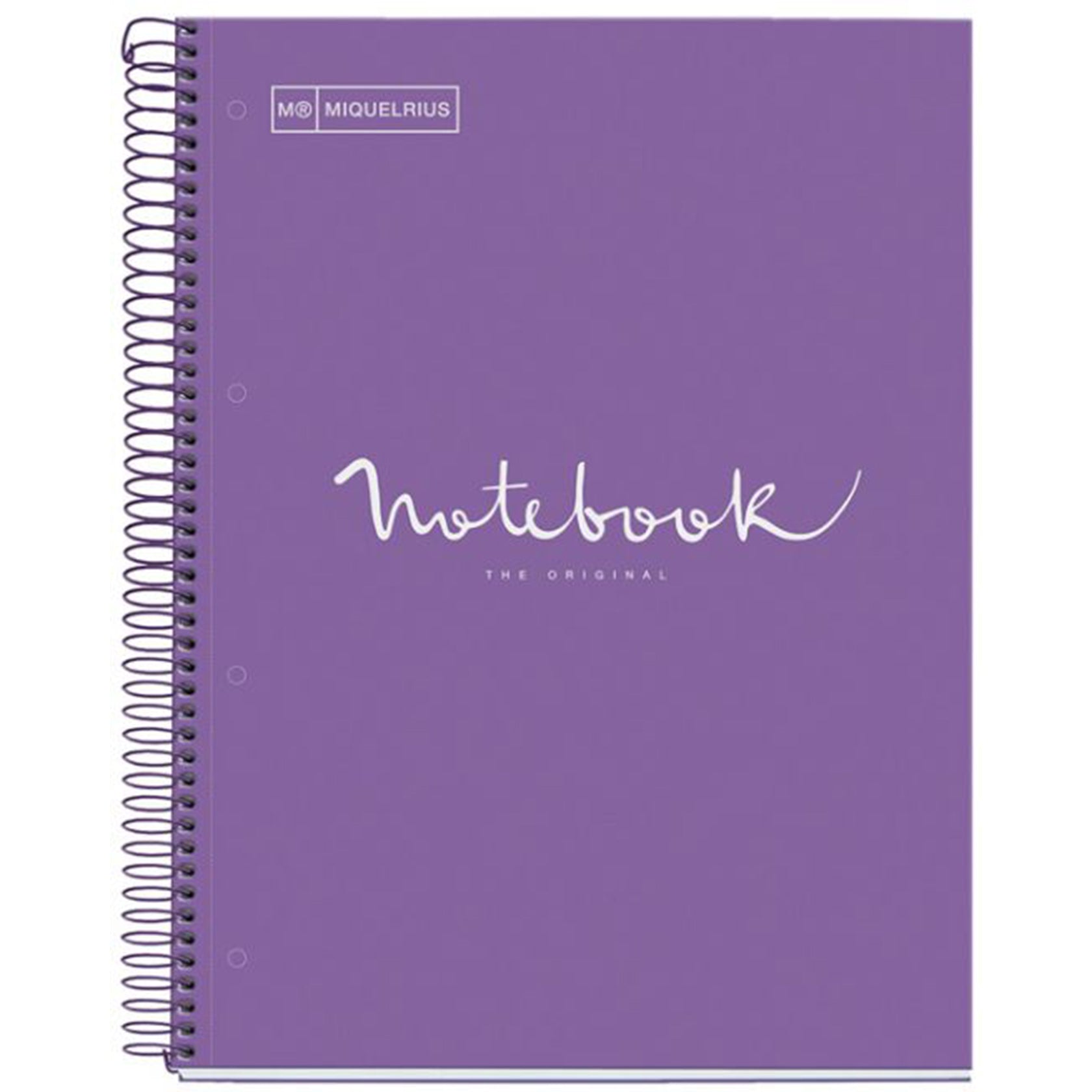 MIQUELRIUS MR HARD COVER SPIRAL A4 90G 80SHT 1LINE NOTEBOOK-EMOTIONS PURPLE