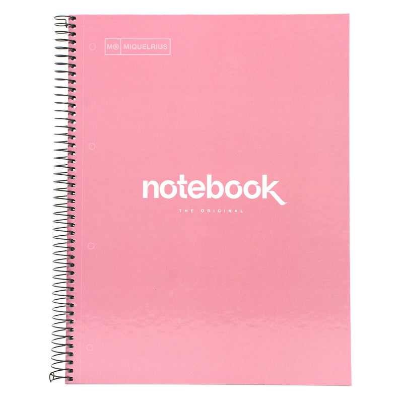 MIQUELRIUS MR- HARD COVER SPIRAL 90G 80SHT 5MM SQUARE NOTEBOOK A4-EMOTIONS ROSE DUST