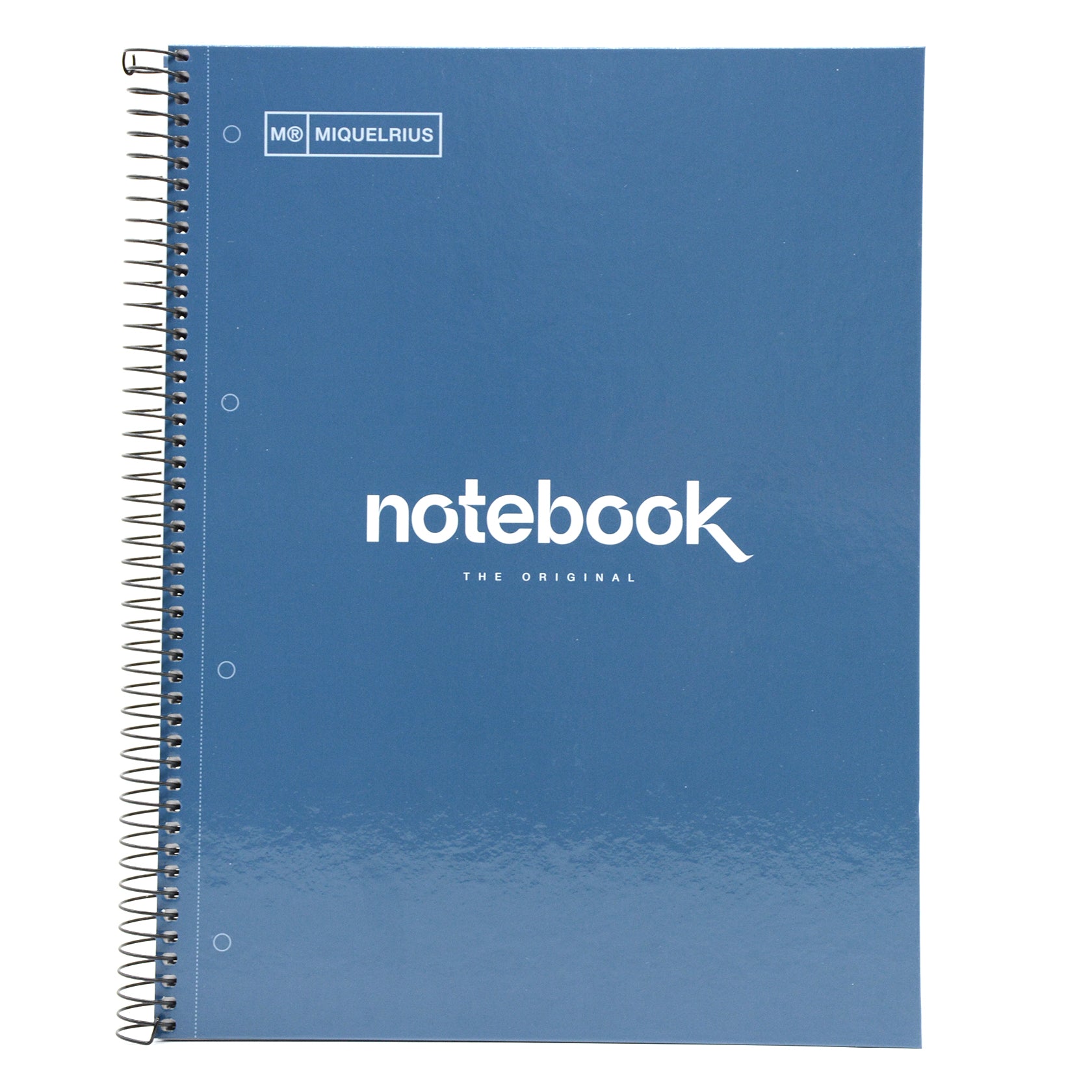 MIQUELRIUS MR HARD COVER SPIRAL A4 90G 80SHT 1LINE NOTEBOOK -NAVY BLUE