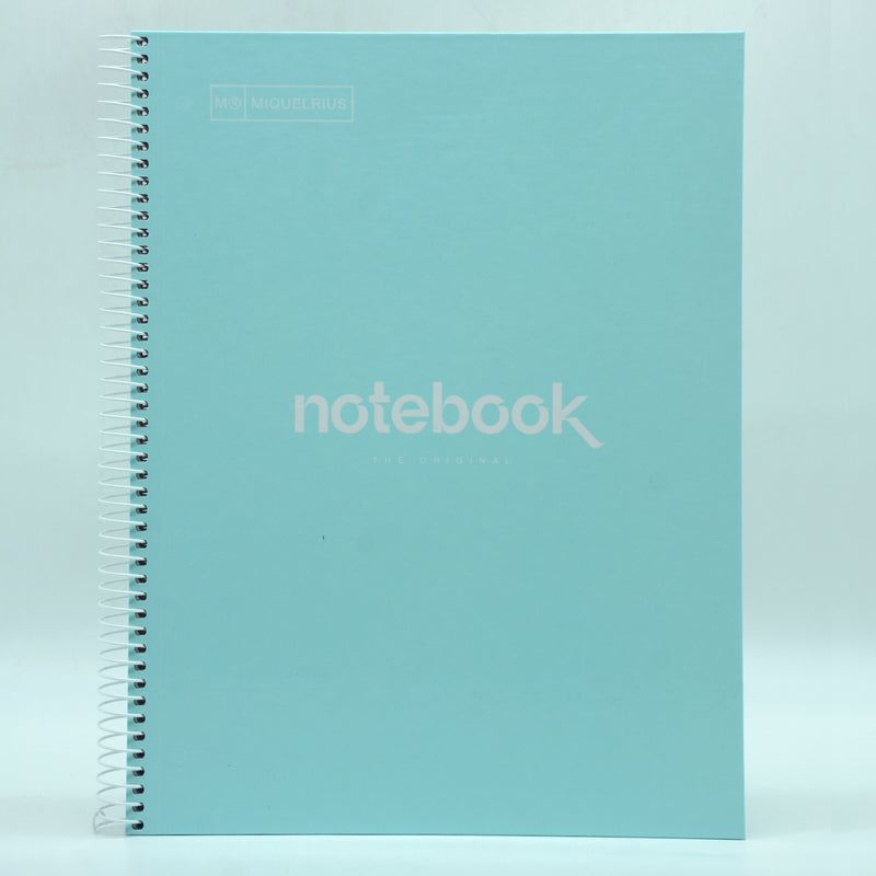 MIQUELRIUS MR HARD COVER SPIRAL A4 90G 80SHT 1LINE NOTEBOOK-SKYBLUE