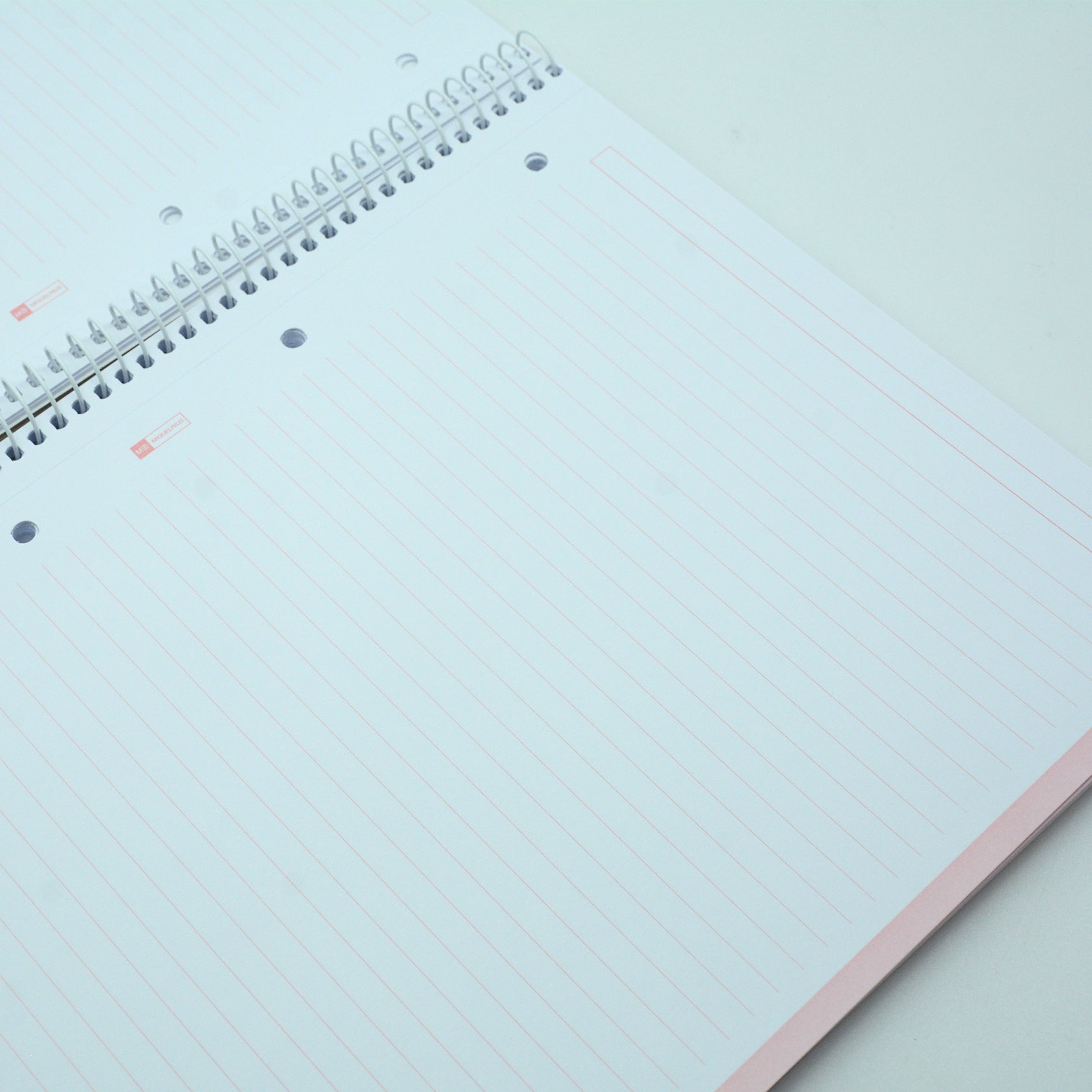 MIQUELRIUS MR HARD COVER SPIRAL A4 90G 80SHT 1LINE NOTEBOOK-PINK