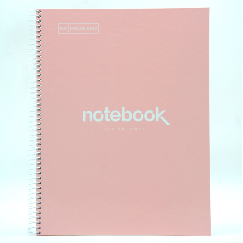 MIQUELRIUS MR HARD COVER SPIRAL A4 90G 80SHT 1LINE NOTEBOOK-PINK