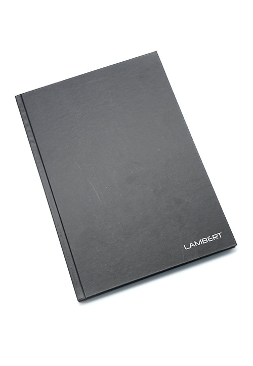 LAMBERT HARD COVER NOTEBOOK SINGLE LINE A4 200P MATT BLACK