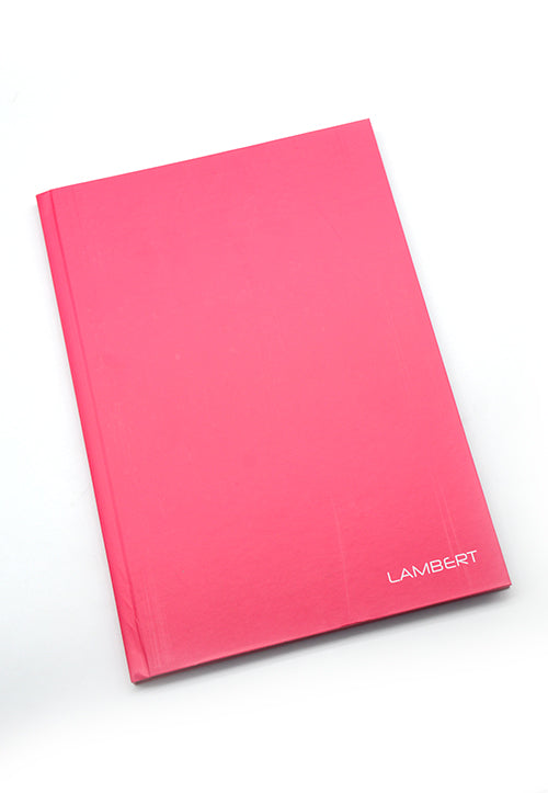 LAMBERT HARD COVER NOTEBOOK SINGLE LINE A4 200P MATT MAGENTA