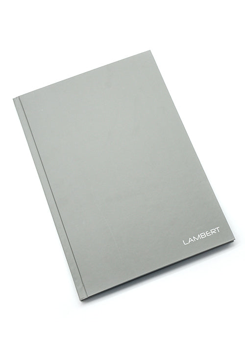 LAMBERT HARD COVER NOTEBOOK SINGLE LINE A4 200P MATT GREY