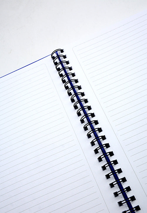 LAMBERT WIRE-O HARD COVER NOTEBOOK SINGLE LINE A4 100SHT MATT DARK BLUE