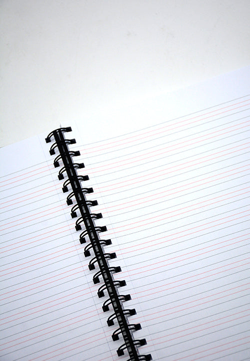 LAMBERT WIRE-O HARD COVER NOTEBOOK 4 LINE A4 100SHT MATT MAGENTA