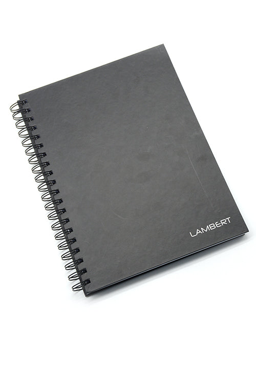 LAMBERT WIRE-O HARD COVER NOTEBOOK SINGLE LINE B5 100SHT MATT BLACK