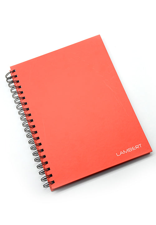 LAMBERT WIRE-O HARD COVER NOTEBOOK SINGLE LINE B5 100SHT MATT RED
