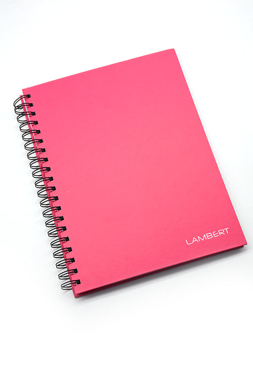 LAMBERT WIRE-O HARD COVER NOTEBOOK SINGLE LINE B5 100SHT MATT MAGENTA