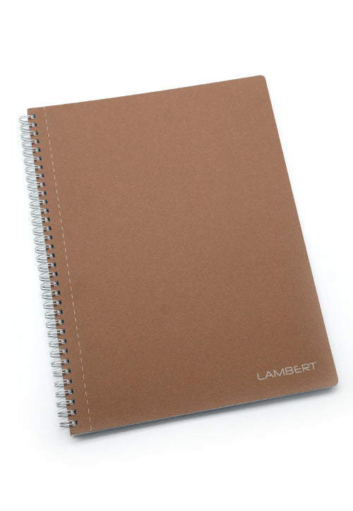 LAMBERT WIRE-O CARD COVER LINE EXERCISE NOTE BOOK A4 100SHT-BROWN