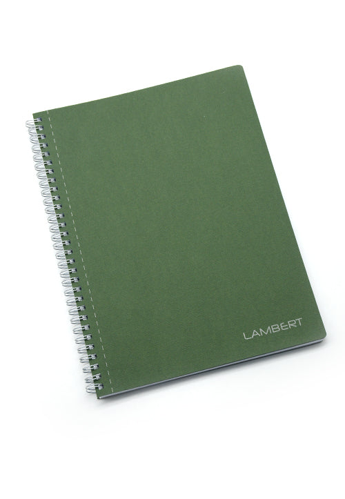 LAMBERT WIRE-O CARD COVER LINE EXERCISE NOTE BOOK B5 100SHT-VERDONE