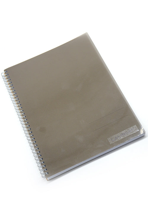 LAMBERT SPIRAL COLOUR PP 70G 100SHT SINGLE LINE A4 NOTEBOOK-GREY