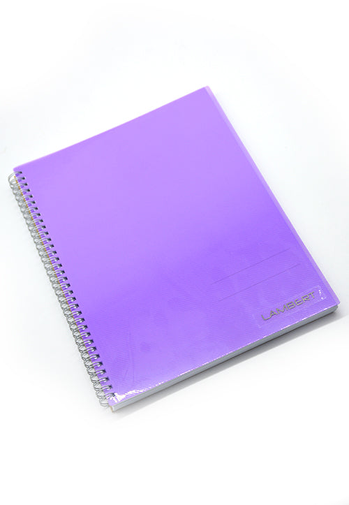 LAMBERT WIRE-O COLOURED PP 4LINES NOTEBOOK A4 70G 100SHT-PURPLE