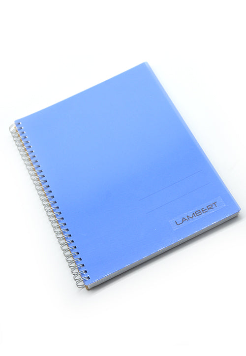 LAMBERT WIRE-O COLOURED PP 70G 100SHT SINGLE LINE B5 NOTE BOOK-DARK BLUE