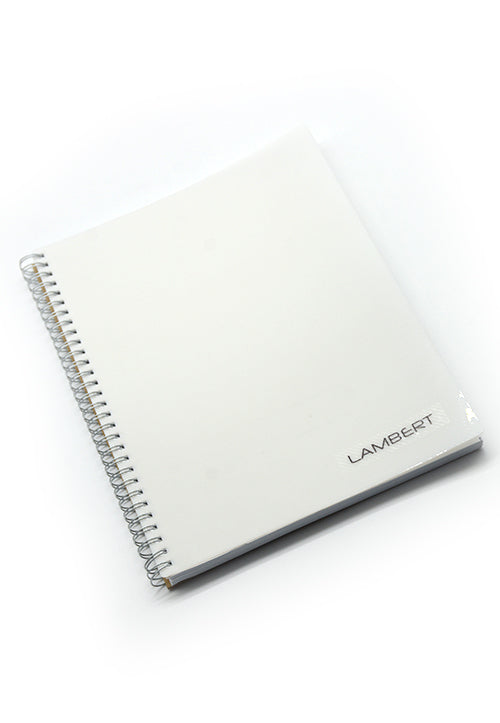 LAMBERT WIRE-O COLOURED PP 70G 100SHT SINGLE LINE B5 NOTE BOOK-WHITE