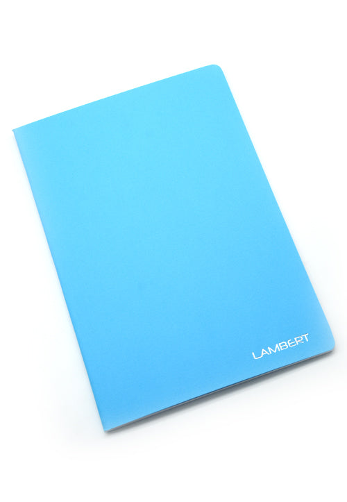 LAMBERT CARD COVER ILINE EXERCISE NOTEBOOK A4 160PAGES-AZZURRO