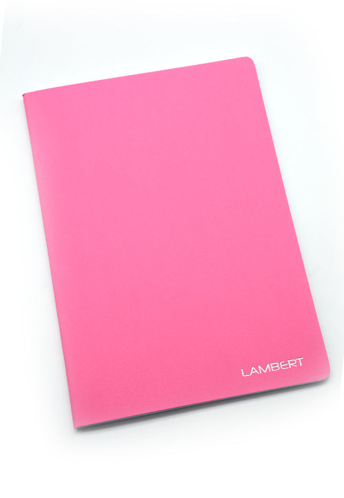 LAMBERT CARD COVER 1LINE EXERCISE NOTEBOOK A4 160PAGES-FUSHCIA