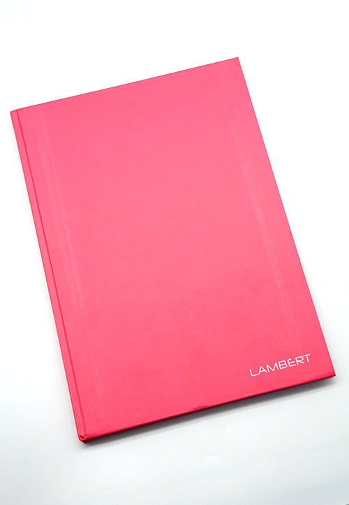 LAMBERT HARD COVER NOTEBOOK 10MM SQUARE A4 200P MAGENTA