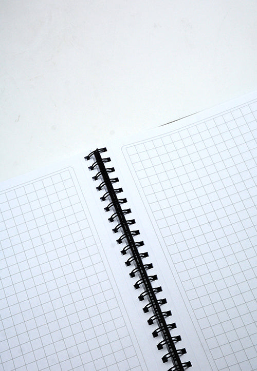 LAMBERT WIRE-O HARD COVER 10MM SQUARE NOTE BOOK A4 100SHT BLACK