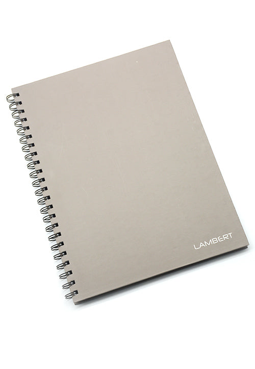 LAMBERT WIRE-O HARD COVER 10MM SQUARE NOTE BOOK A4 100SHT GREY