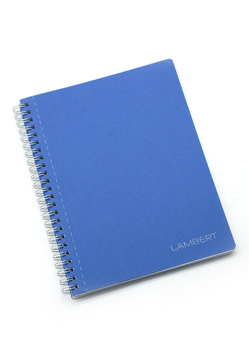 LAMBERT WIRE-O CARD COVER SINGLE LINE NOTEBOOK 100SHT A5 BLUE