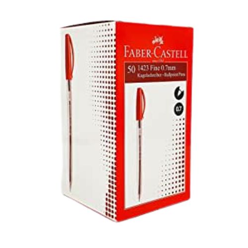 FABER CASTELL BALL POINT PEN 0.7mm FINE1423 RED