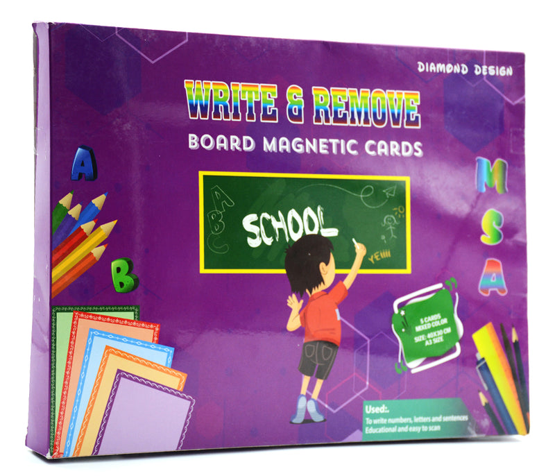 WRITE & RUB CARD 5PCS 30X40CM / اكتب وامسح *