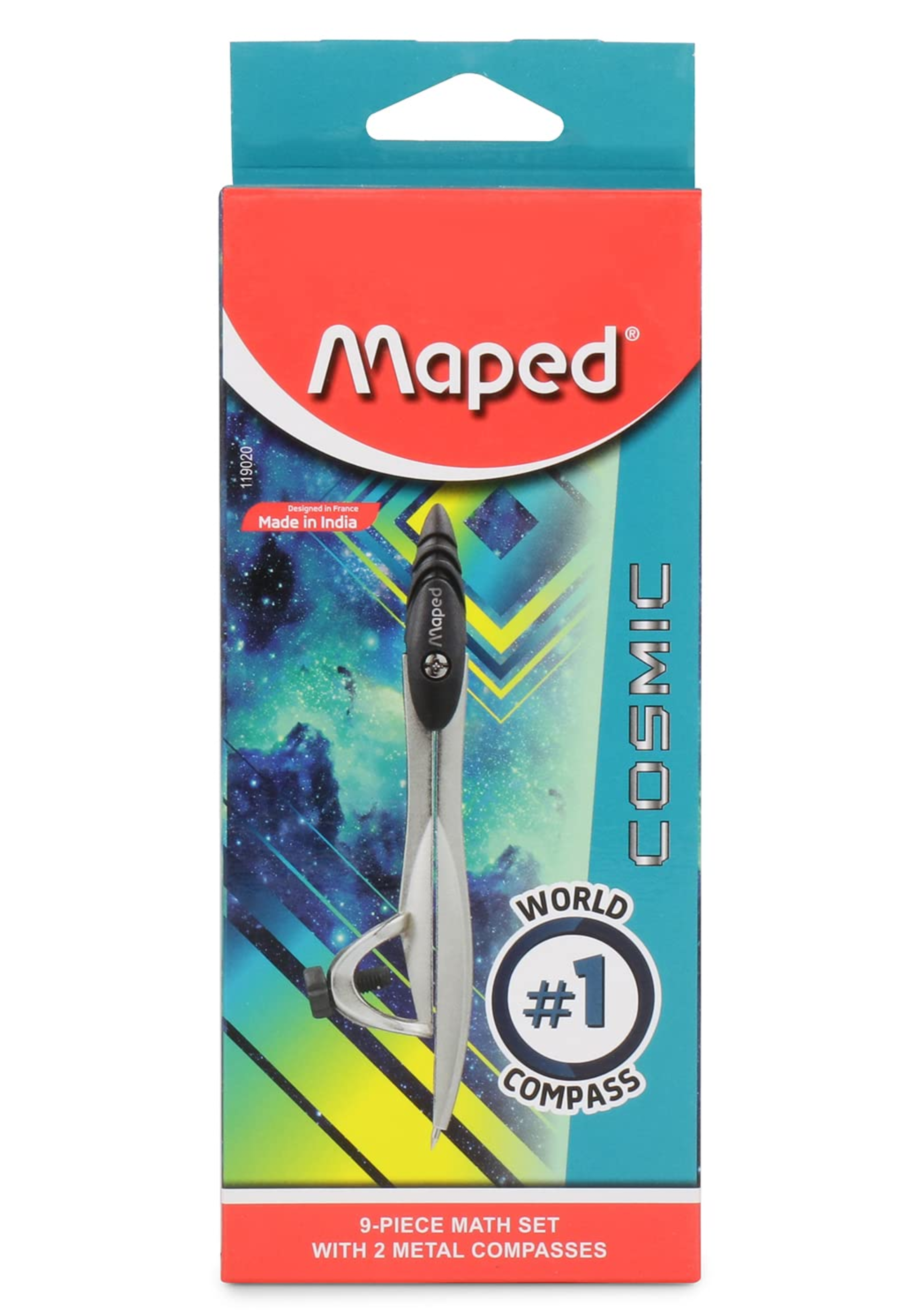MAPED COSMIC GEOMETRY 9PCS SET                               طقم ادوات هندسية 9قطعة