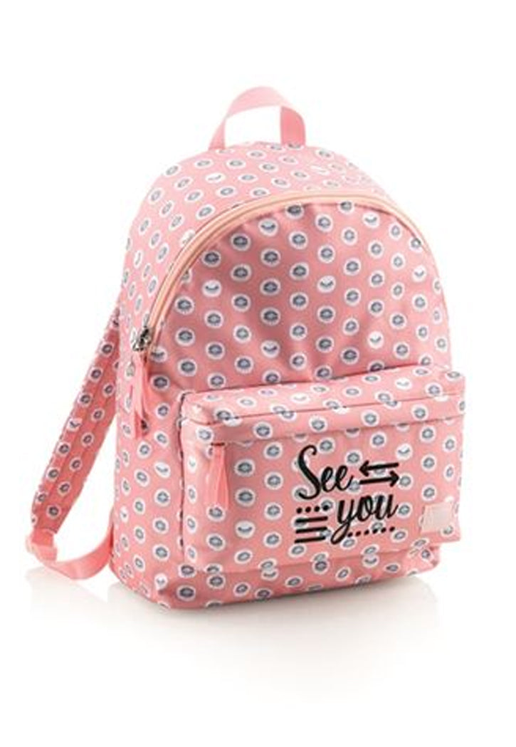حقيبة ظهر مدرسية مقاس 17 MIQUELRIUS MR BACKPACK W/2 COMPARTMENT 17"-SEE YOU MR