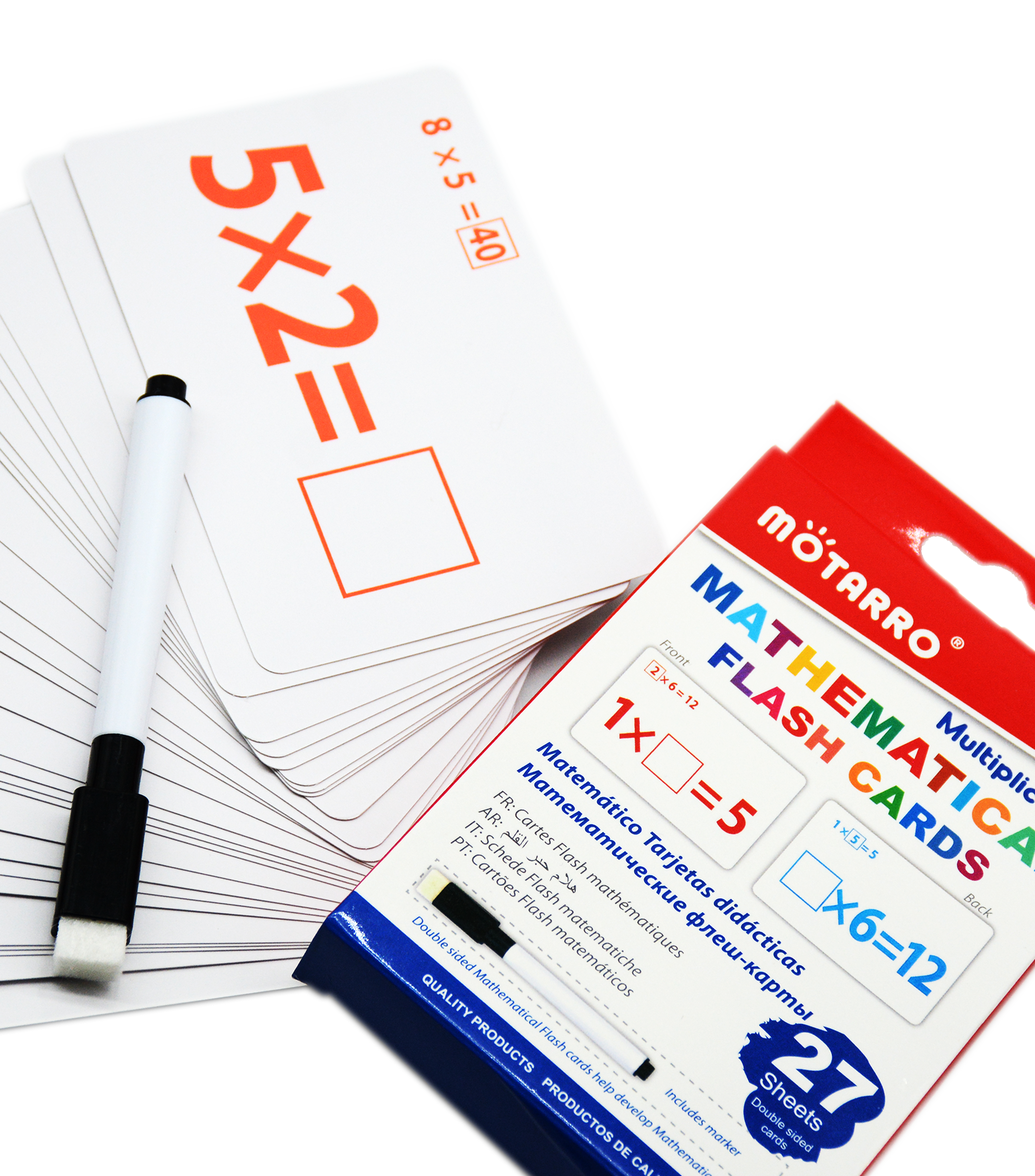 MOTARRO MULTIPLICATION MATHEMATICAL FLASH CARD 27SHT