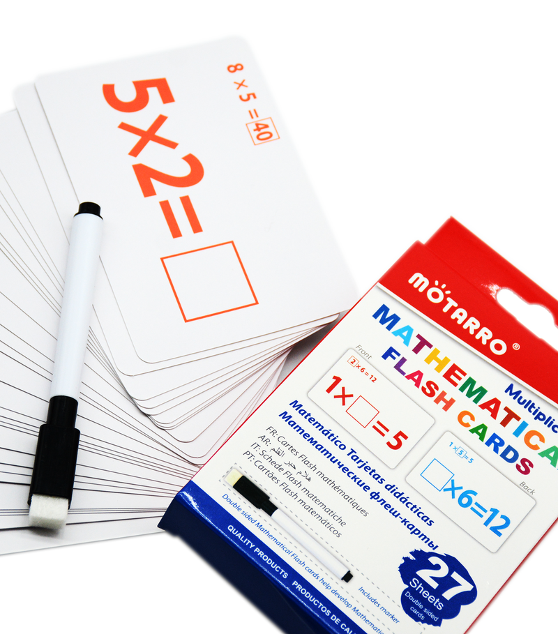 MOTARRO MULTIPLICATION MATHEMATICAL FLASH CARD 27SHT