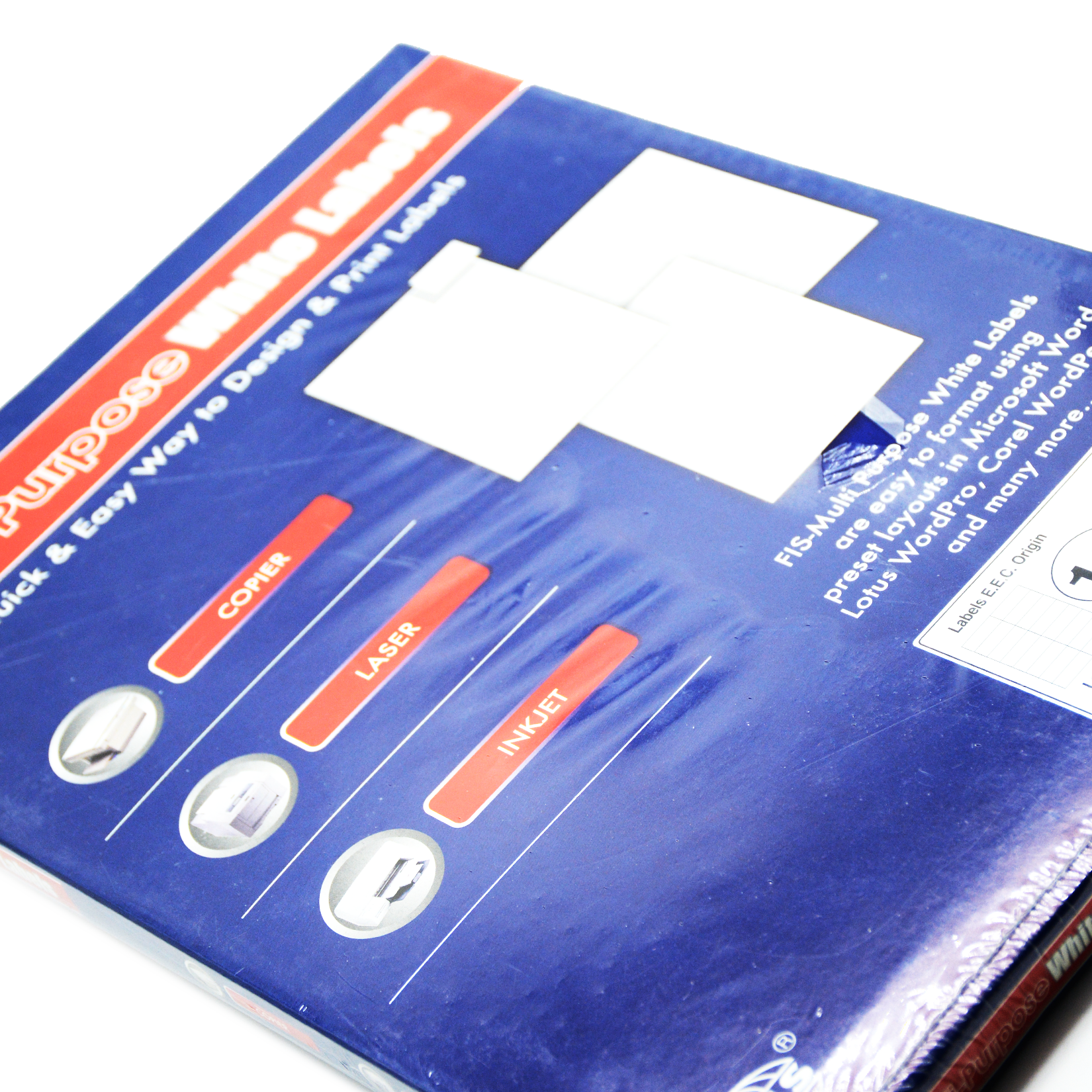 FIS A4 MULTI-PURPOSE WHITE LABEL 105X37MM 100SH #16