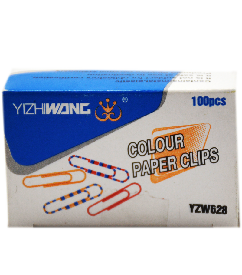 YIZHIWANG COLOUR PAPER CLIPS 100PCS 28MM