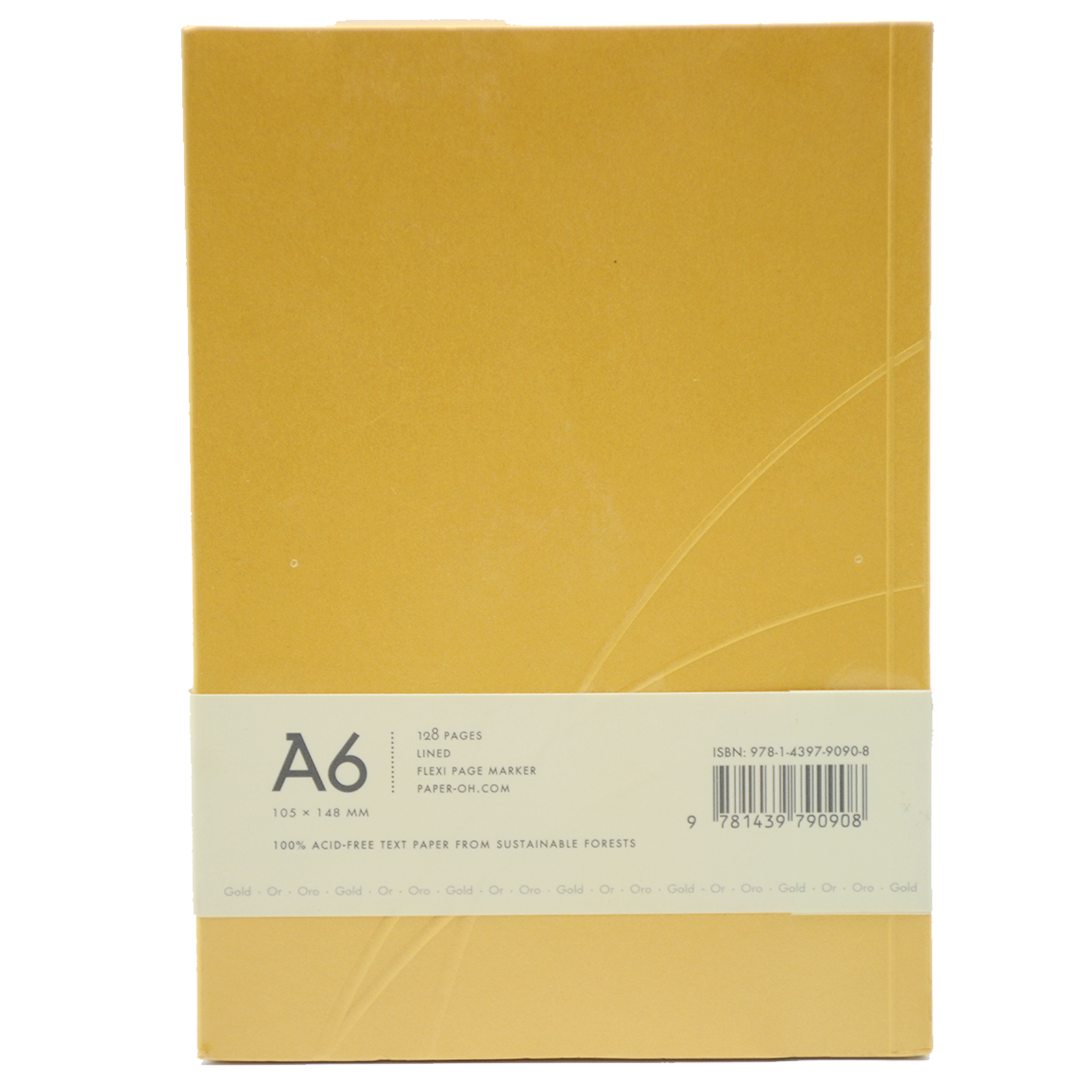 PAPER-OH PURO GOLD LINED NOTEBOOK A6