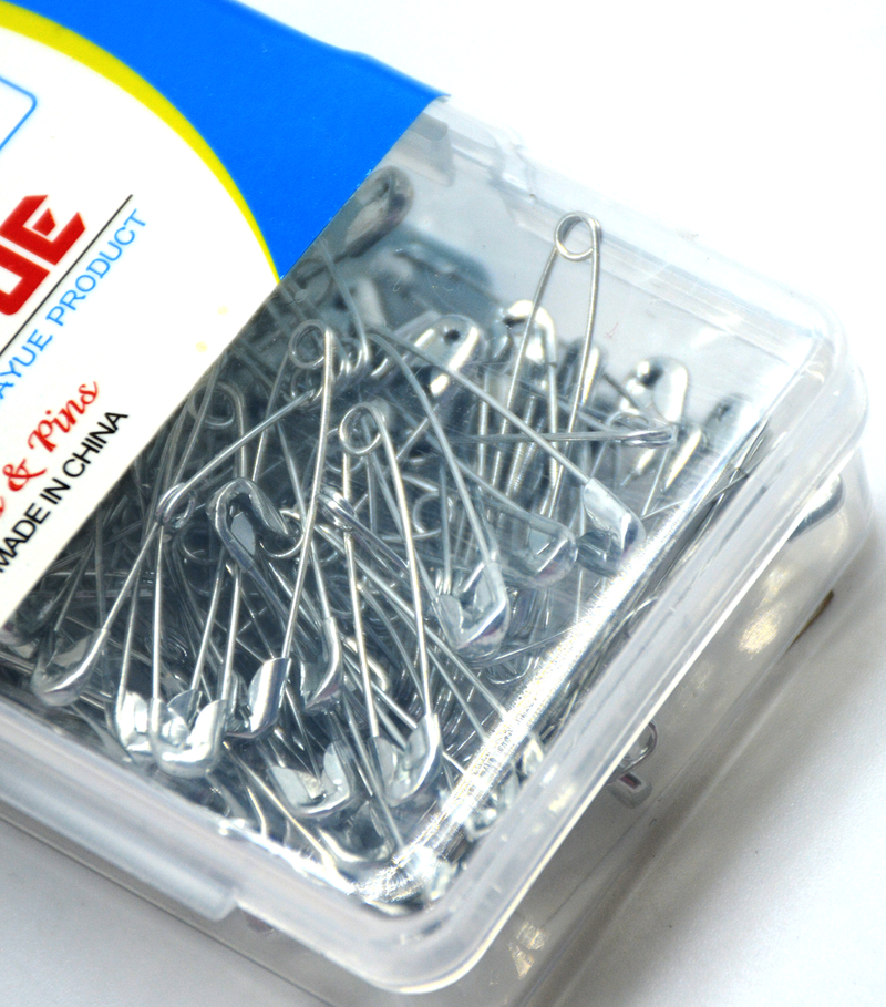 DY SILVER SAFETY PINS 100PCS 30MM