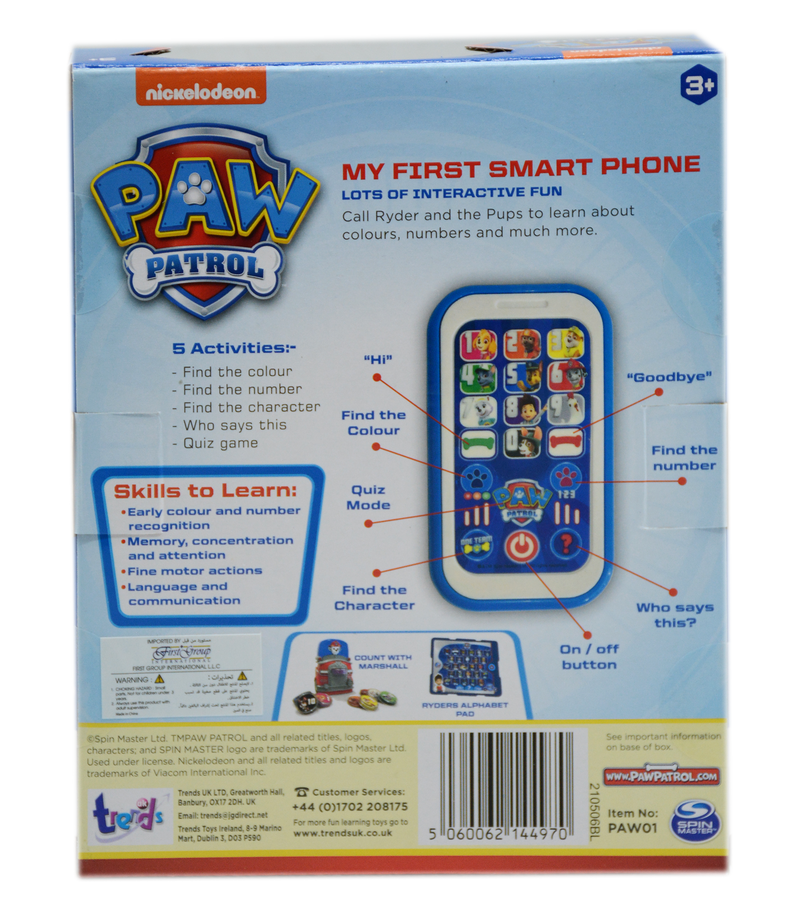 PAW PATROL MY FIRST SMART PHONE