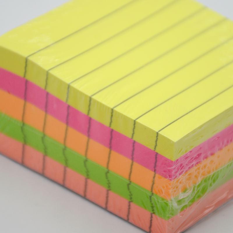 STICKY NOTES 5COLOR RULED BLOCK 3X3" 400SHT