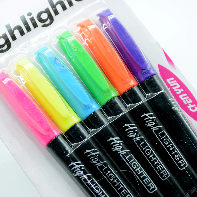 CHENYUN HIGHLIGHTER 6PCS/PKT CHISELTIP