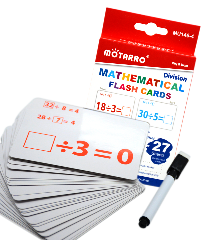 MOTARRO DIVISION MATHEMATICAL FLASH CARD