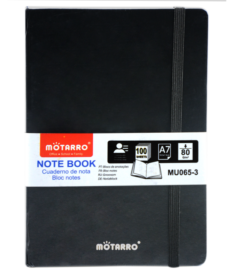 MOTARRO NOTEBOOK A7 100SHT 80GSM-BLACK